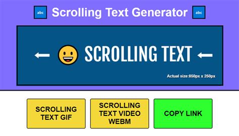 scroll text generator.